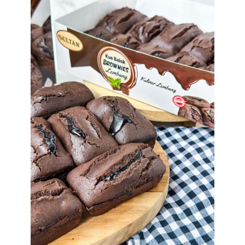 Kue balok Brownies Sultan Coklat lumer Lembang 10pcs (Bisa ke luar kota,luar P.jawa)