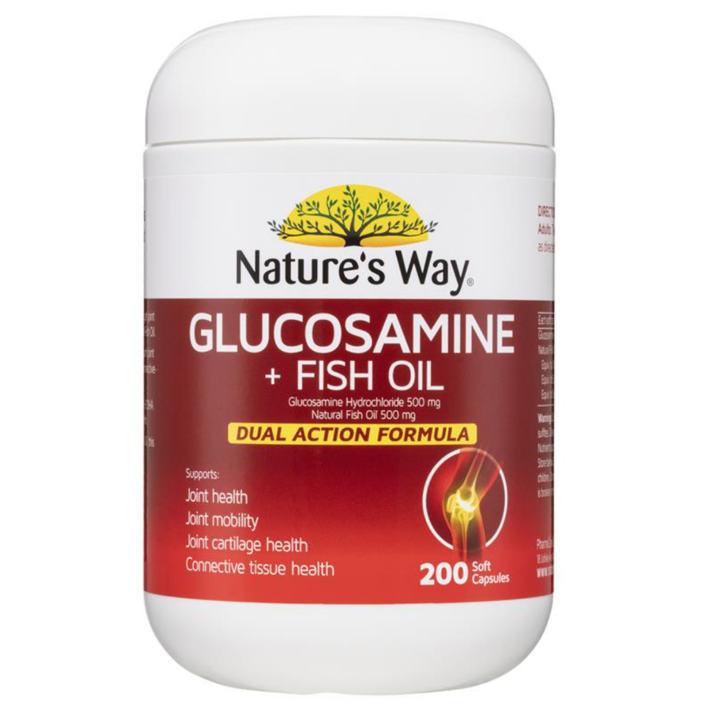 Nature's Way Glucosamine + Fish Oil 200 Capsules - ORIGINAL AUSTRALIA Natures Way Glukosamin Fish Oi