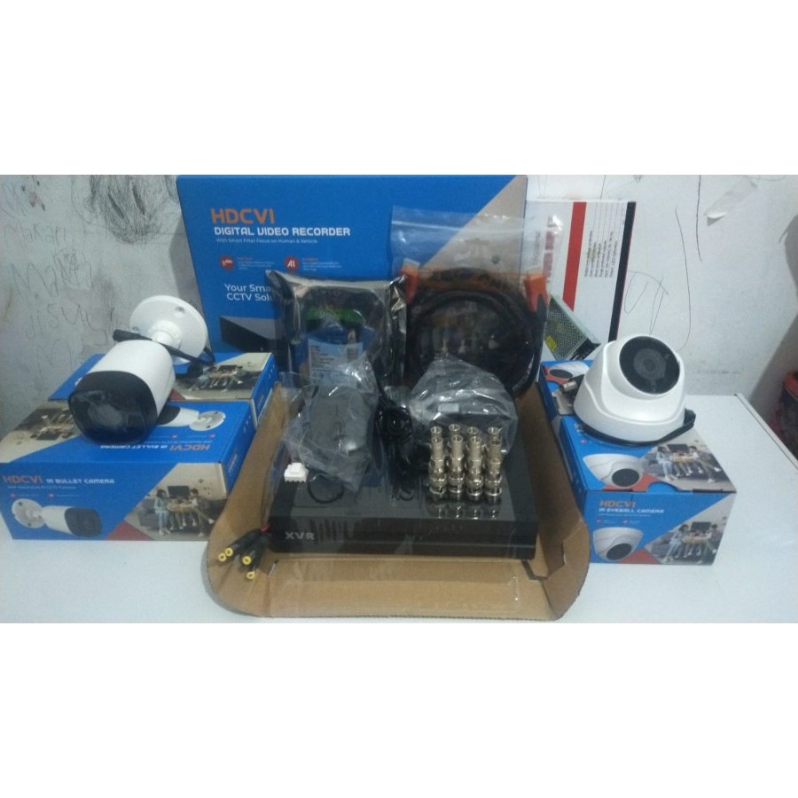 PAKET CCTV HDCVI 4 CHANNEL 2MP Aplikasi DMSS DAHUA OEM MURAH