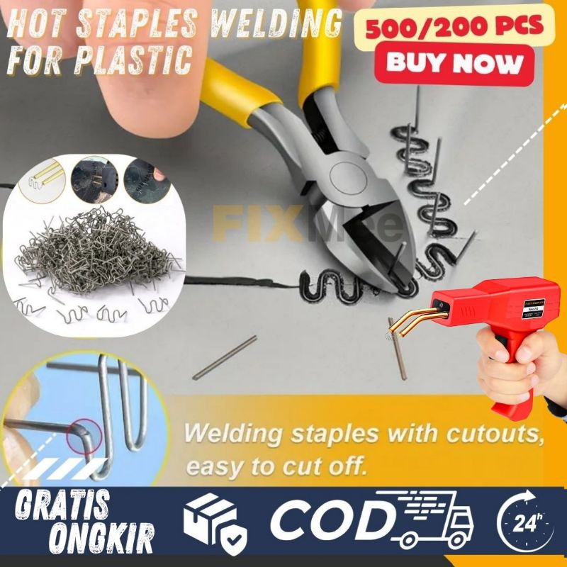 Fixmee ~ 500 Pcs Refill Staples Welding Kawat Las Plastik Tembak 200 Pcs 500 Pcs Stapler Pistol Las 