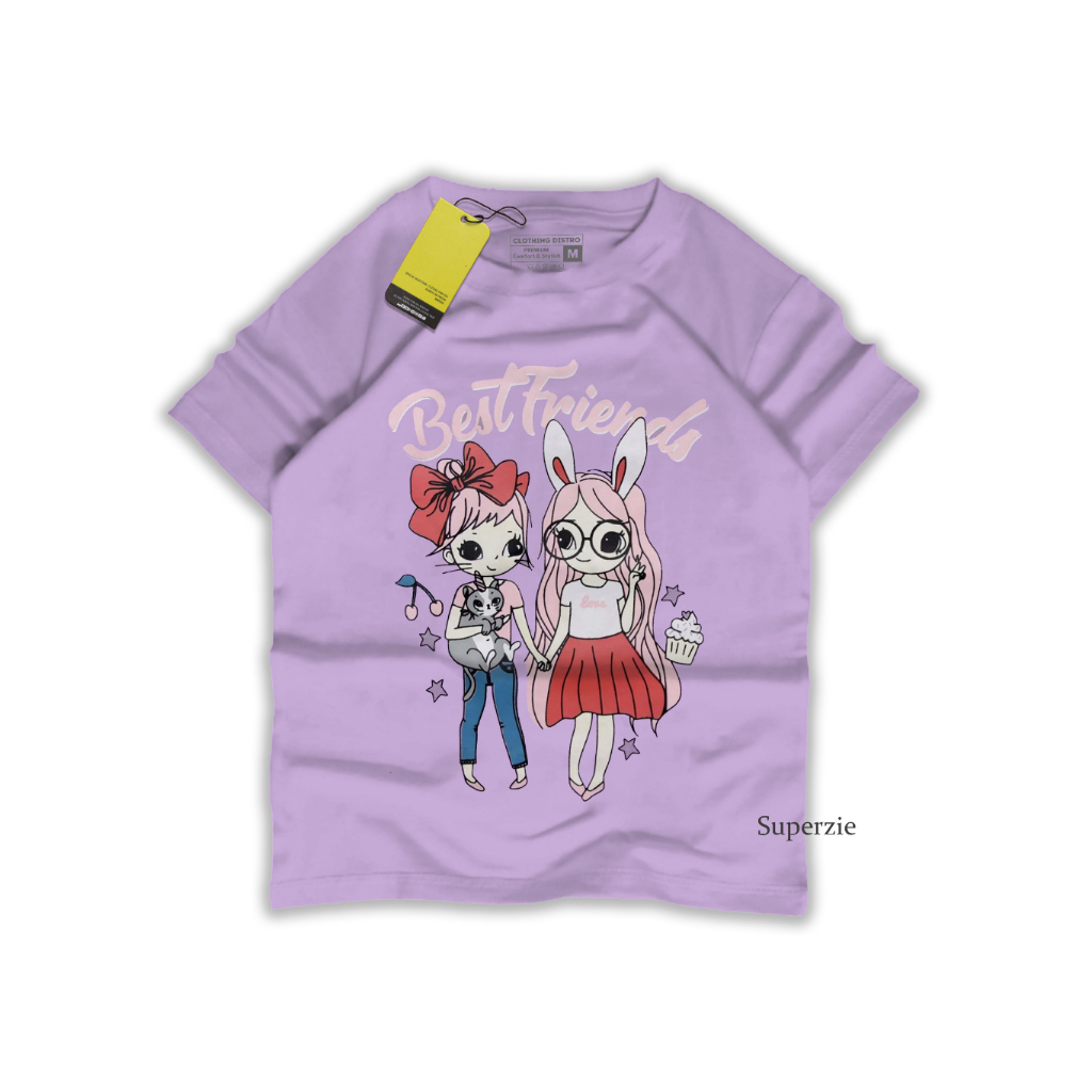 Baju Kaos Anak Grosir Baju Anak Perempuan Ungu Lavender Bandung
