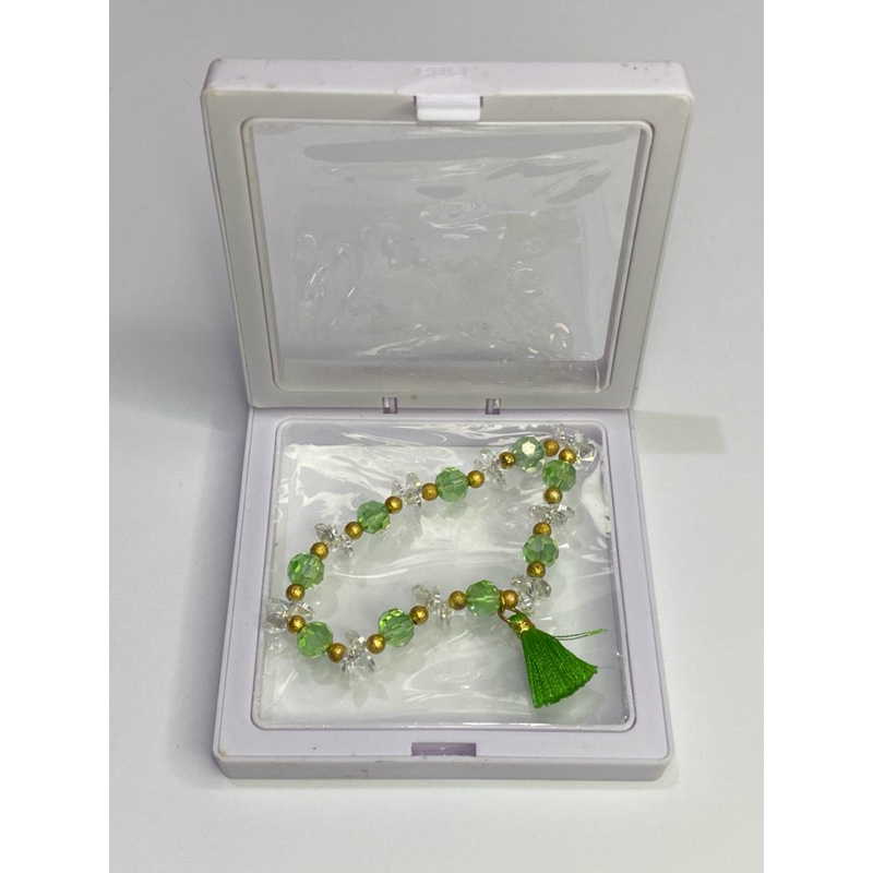 FIN Gallery - Gelang batu kristal Titanium - variasi gelang batu kristal dengan juntai juraian benan