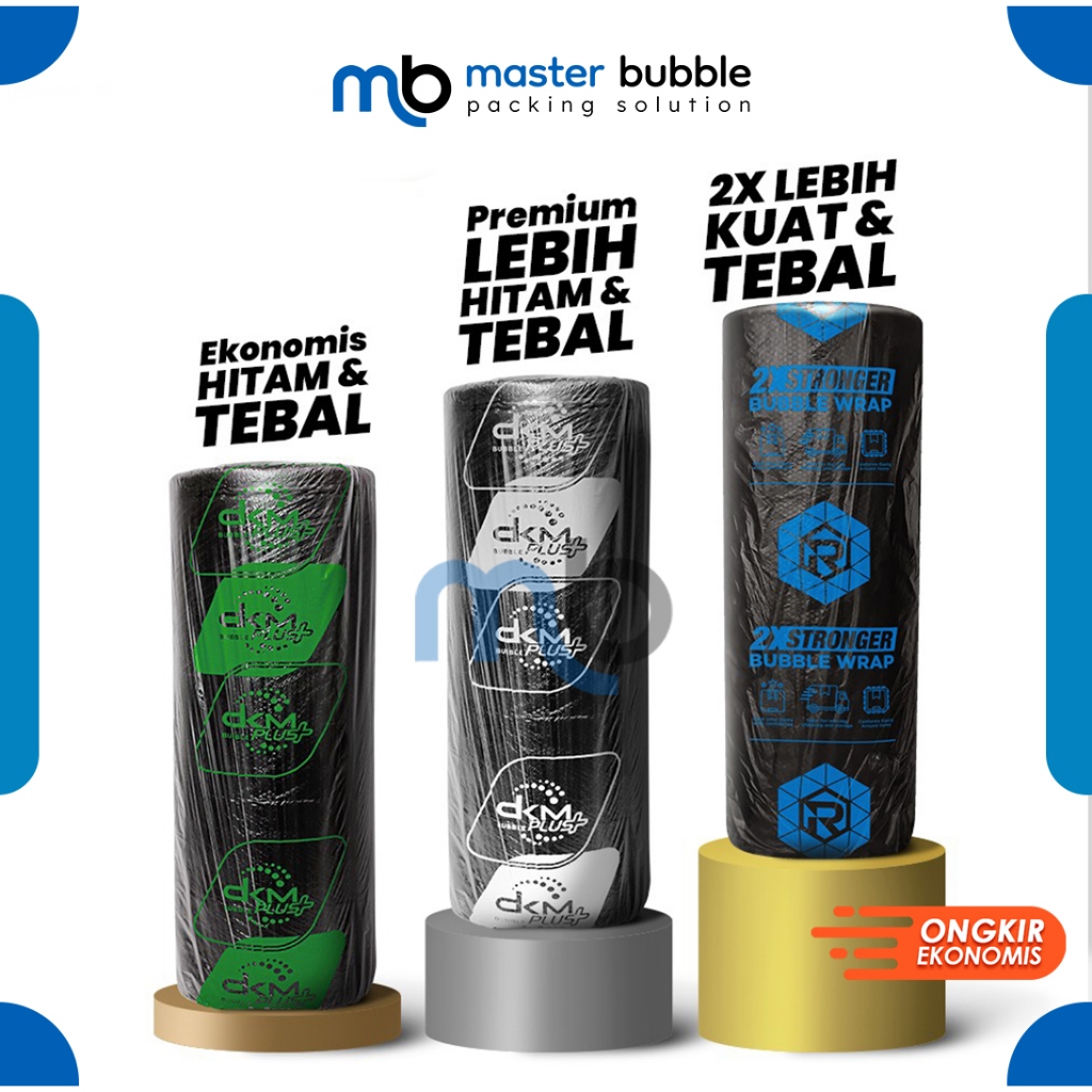 

tAe Plastik Bubble Wrap RUSFET TEBAL 3Kg 125cm x 50meter Putih Bening / Hitam Kualitas Super Tebal