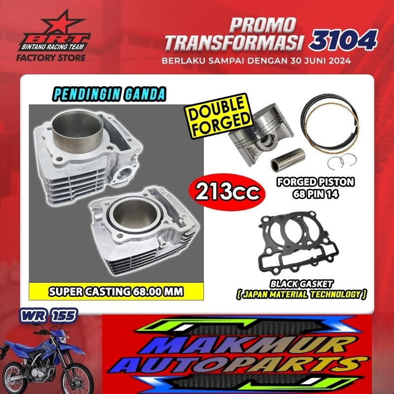 Paket Bore Up WR155 Blok 213cc BRT (BINTANG RACING TEAM)