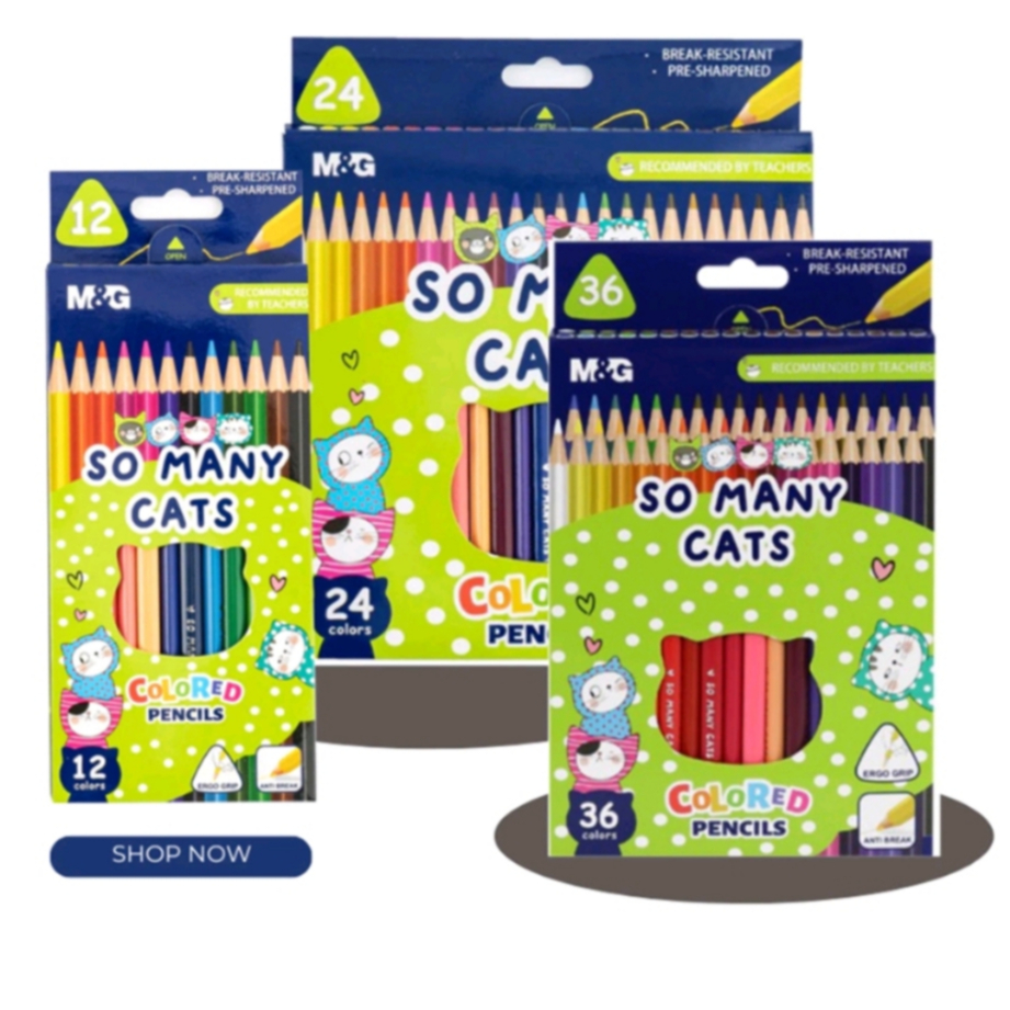 

M&G "So Many Cats" Triangle Color Pencil 36 Warna colors Color Pencil