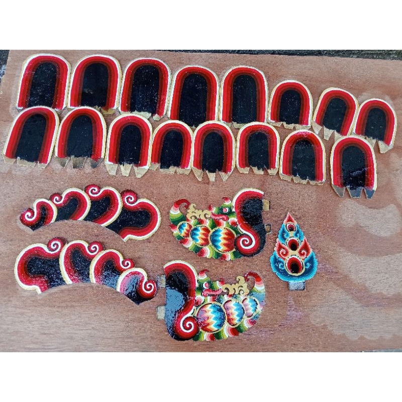 TERLARIS Sisik pilis sumping mahkota satu paket warna telon