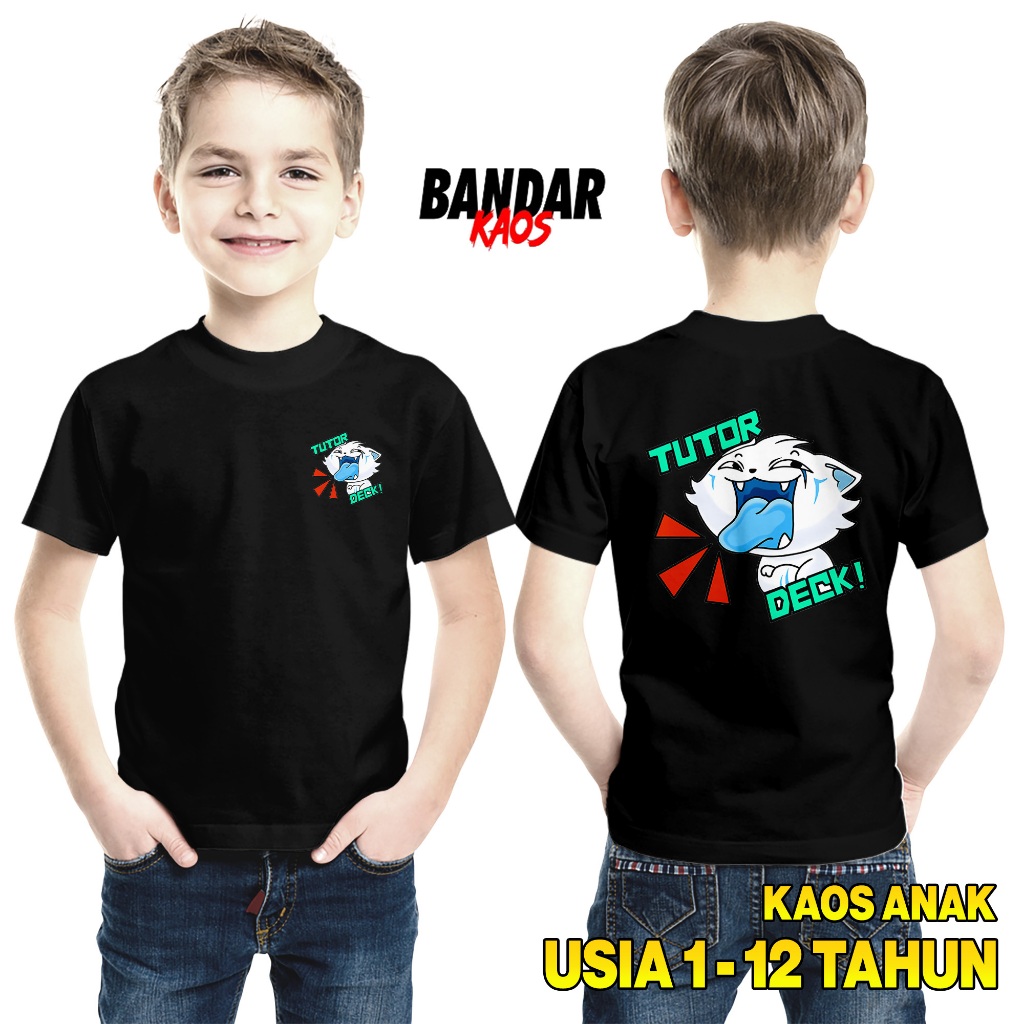 Bandar Kaos Anak Motif Emote ML Tutor Deck- Kaos Anak Usia 1 Tahun Sampai 12 Tahun - Kaos ML Indones