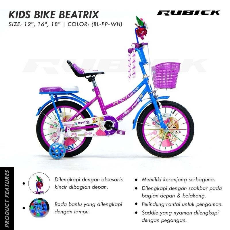 sepeda mini 18 rubick beatrix