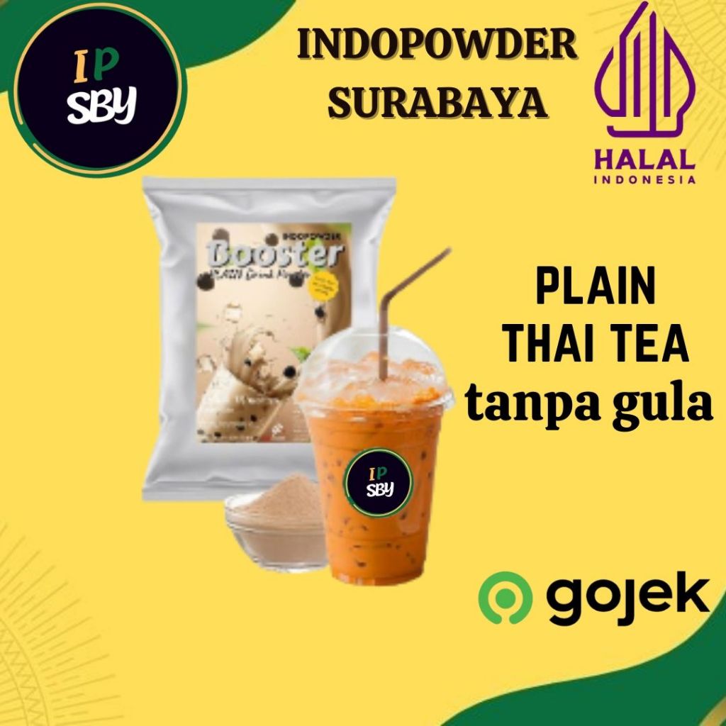 

IDPSBY | PLAIN Bubuk Minuman THAI TEA 1KG PLAIN | Powder THAI TEA 1KG INDOPOWDER BOOSTER TANPA GULA