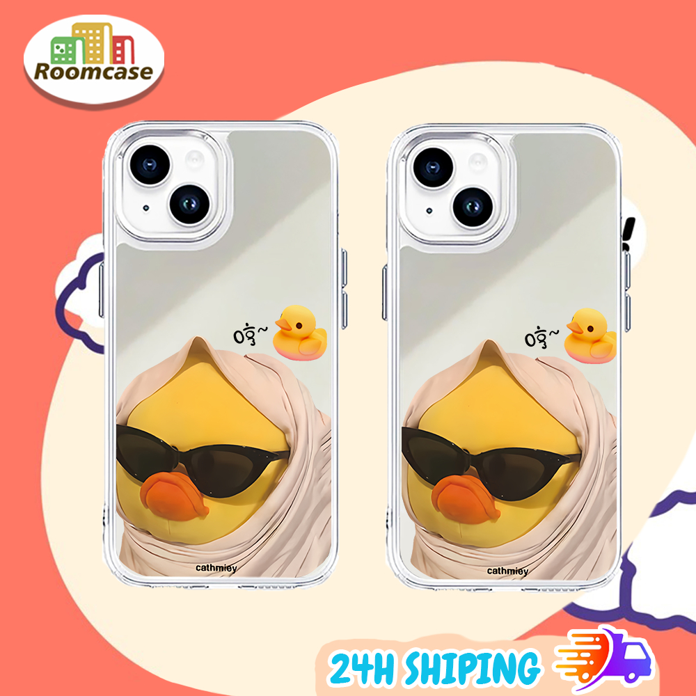 Casing Iphone Bebek Berkacamata Mirror unik Lucu gemas  IP X XR XSMAX XS 11 11PRO 11PROMAX 12 13 PRO
