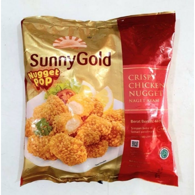 

sunny gold chicken nugget crunchy pop 500gr