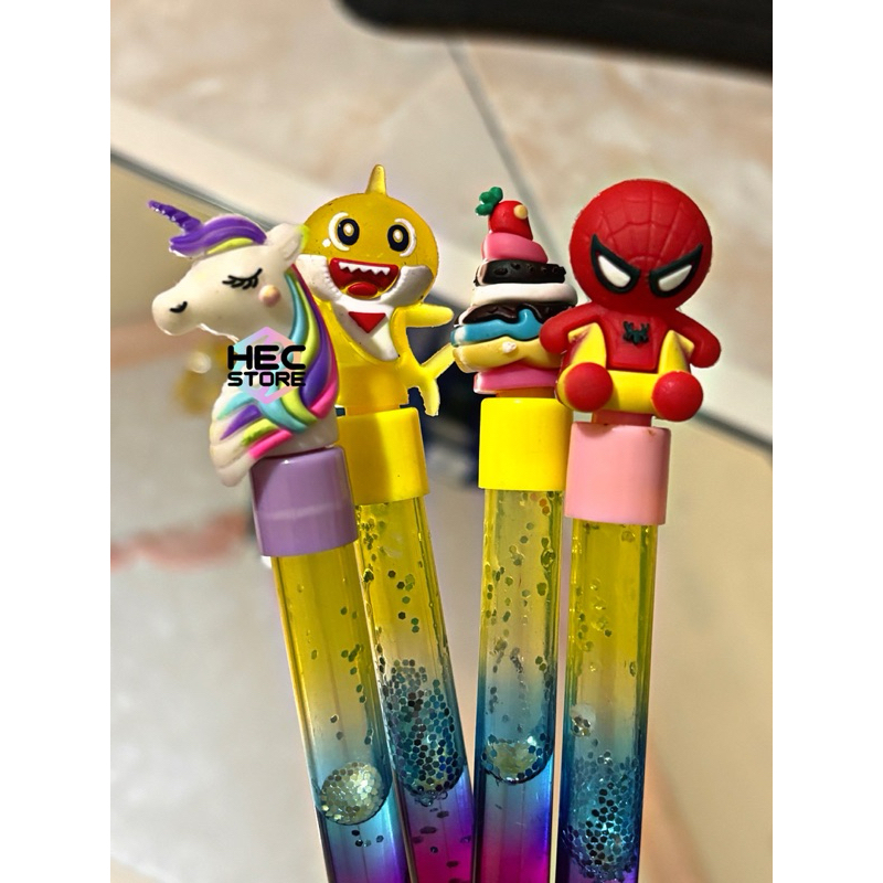 

CUCI GUDANG!!! PULPEN GEL GLITTER KARAKTER (1 PCS)