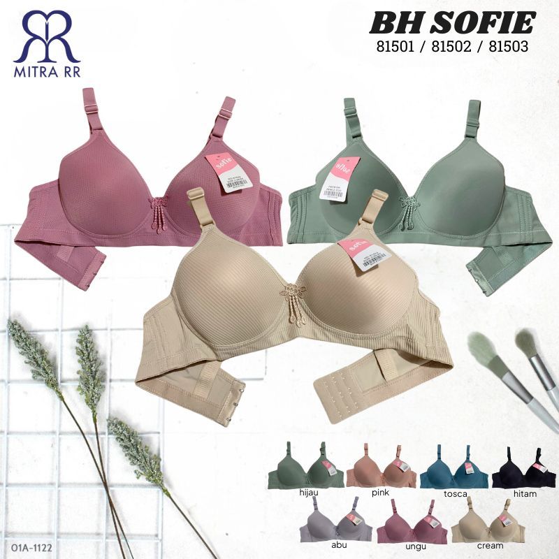 BH Sofia Big Size Pakaian Dalam Bra Sofie Wanita Jumbo ukuran Sedang Besar Busa Tipis Motif Polos Po