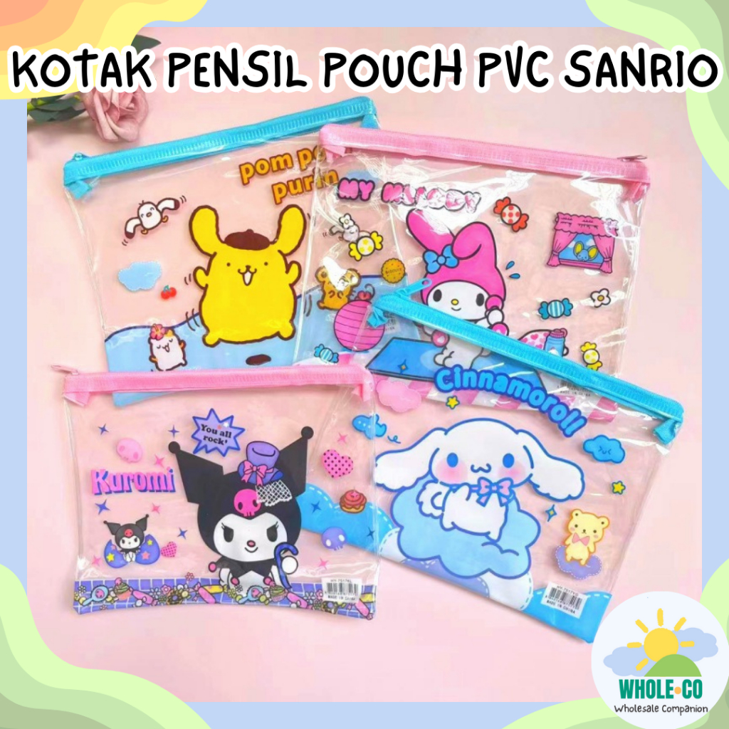 

Kotak Pensil Pouch PVC Sanrio Zipper Premium Melody Kuromi Alat Tulis Unik Lucu Imut Termurah Grosir COD