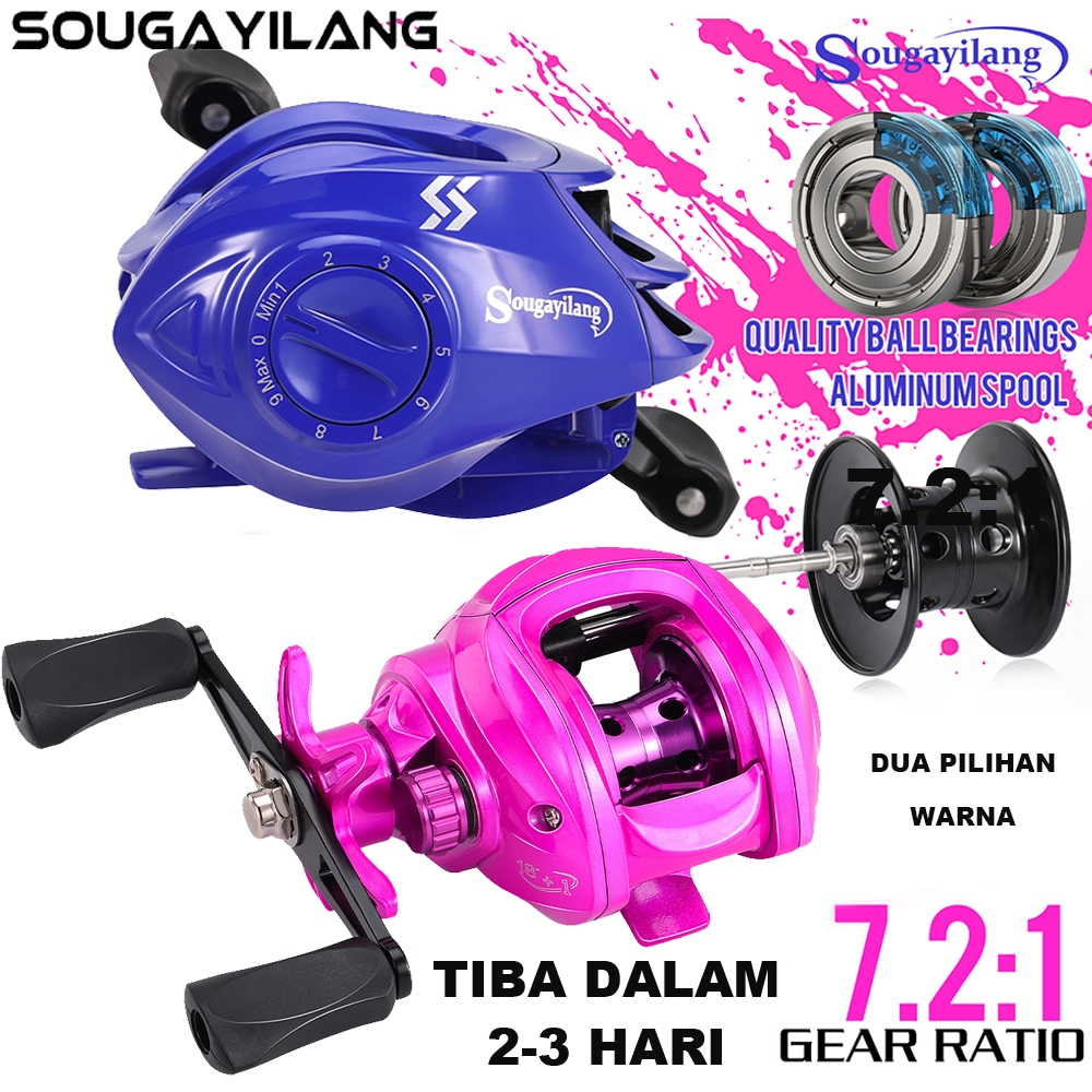 Sougayilang Reel Pancing Casting Reel 7.2:1 Reel Bc  Pancing Casting Joran Pancing