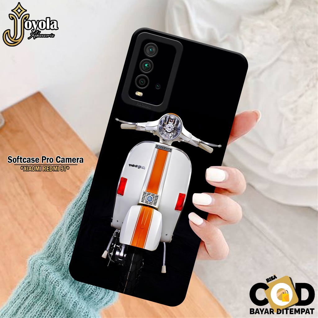 JOYOLA Case XIAOMI REDMI 9T Terbaru - Fahion Case Vespa - Softcase  XIAOMI REDMI 9T - Pro Camera - C
