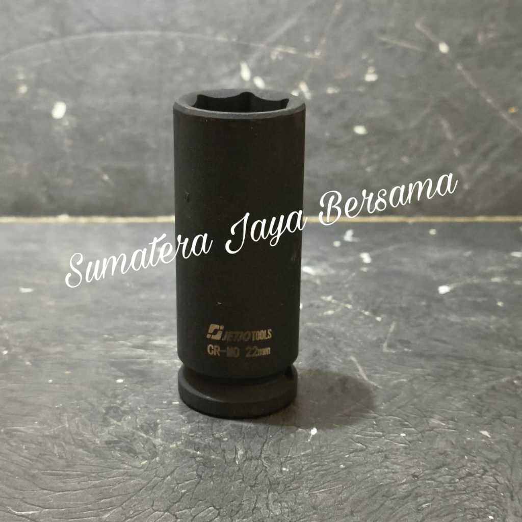 Mata sok impact panjang DR 1/2" 22mm Socket Kunci shock 22 MM Long