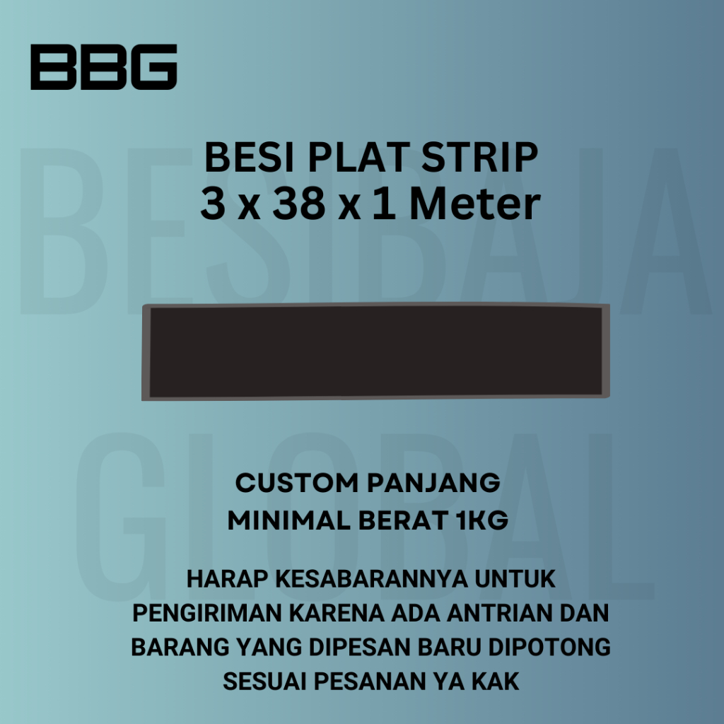 PLAT STRIP 3 x 38 x 1M
