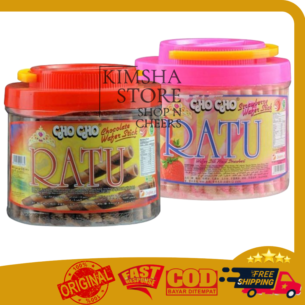Navi_Lezatoz Cho Cho Ratu Wafer Stick Roll Chocolate Strawberry Snack Food Makanan Ringan Astor