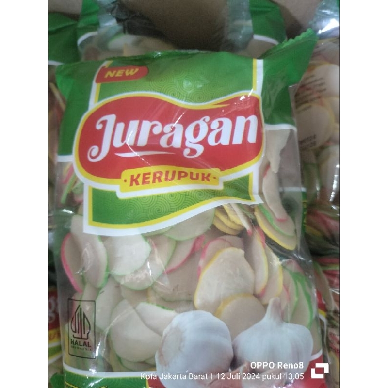 

Kerupuk Juragan kemasan rasa bawang 250g