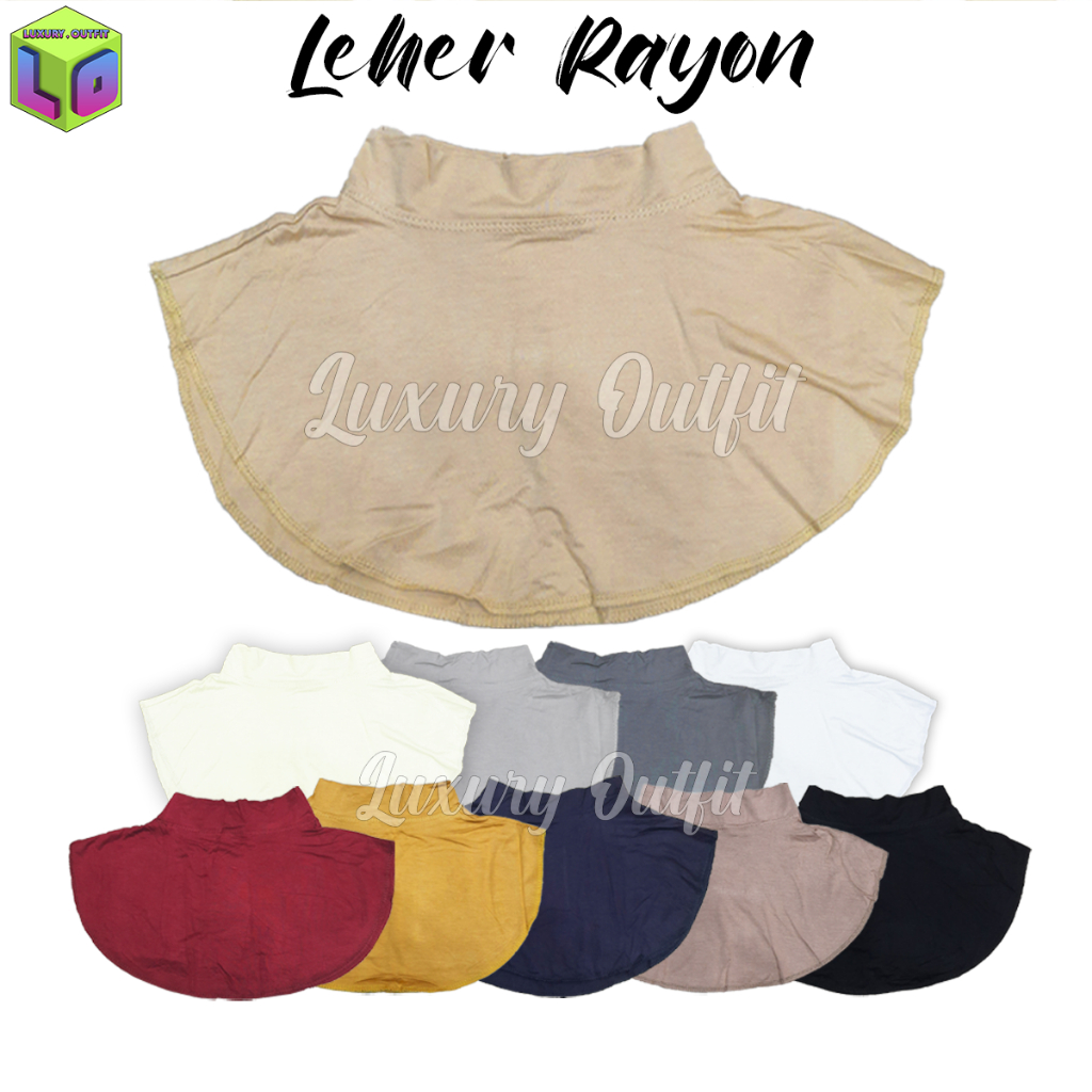 Manset Leher Rayon Spandek Turtle Neck Inner iner Penutup dada Wanita Muslimah Standar Jumbo Polos K