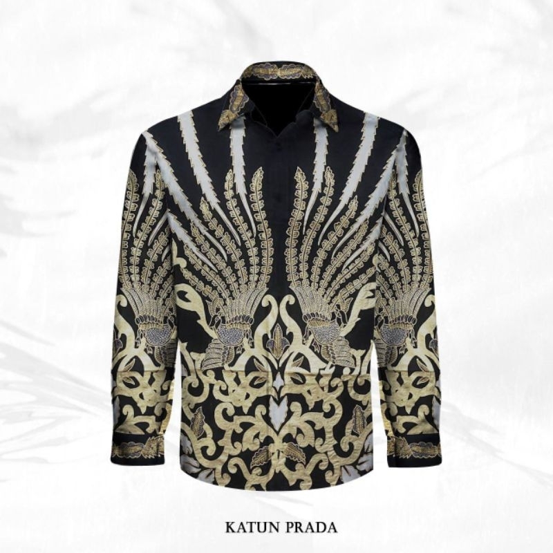 kain batik katun prada,batik tulis asli pekalongan,pola kemeja pria,original,mewah,elegan,eksklusif,