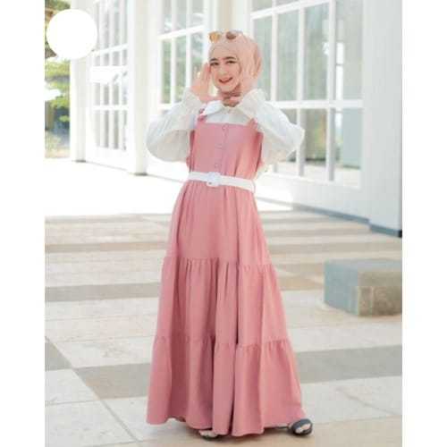 [ COD ] GAMIS SET VARIASI REMPEL / FASHION MUSLIM TERBARU / GAMIS LIVY DRESS / BAJU WANITA KEKINIAN 