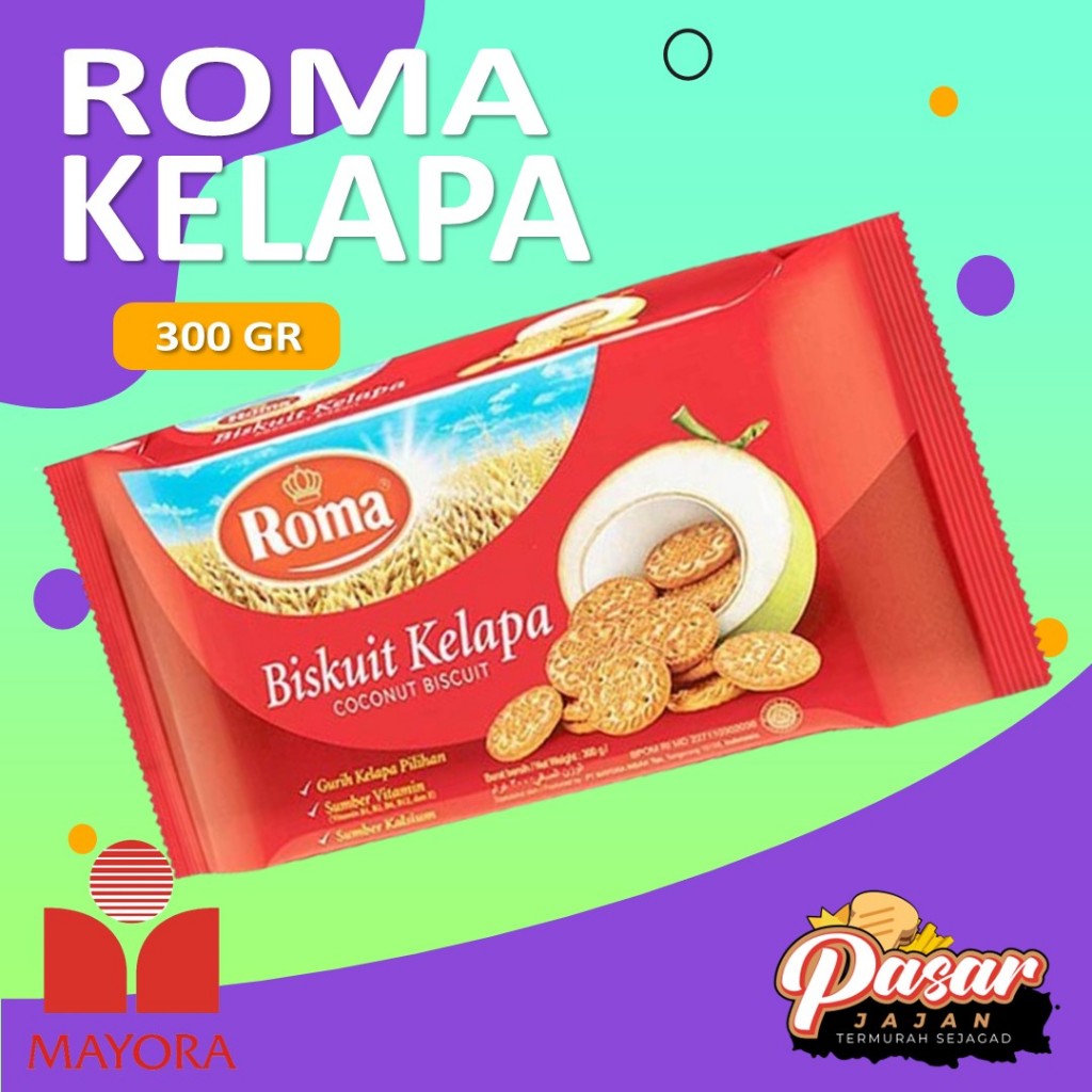 

Roma Kelapa 300gr - Biskuit Legendaris Keluarga Indonesia