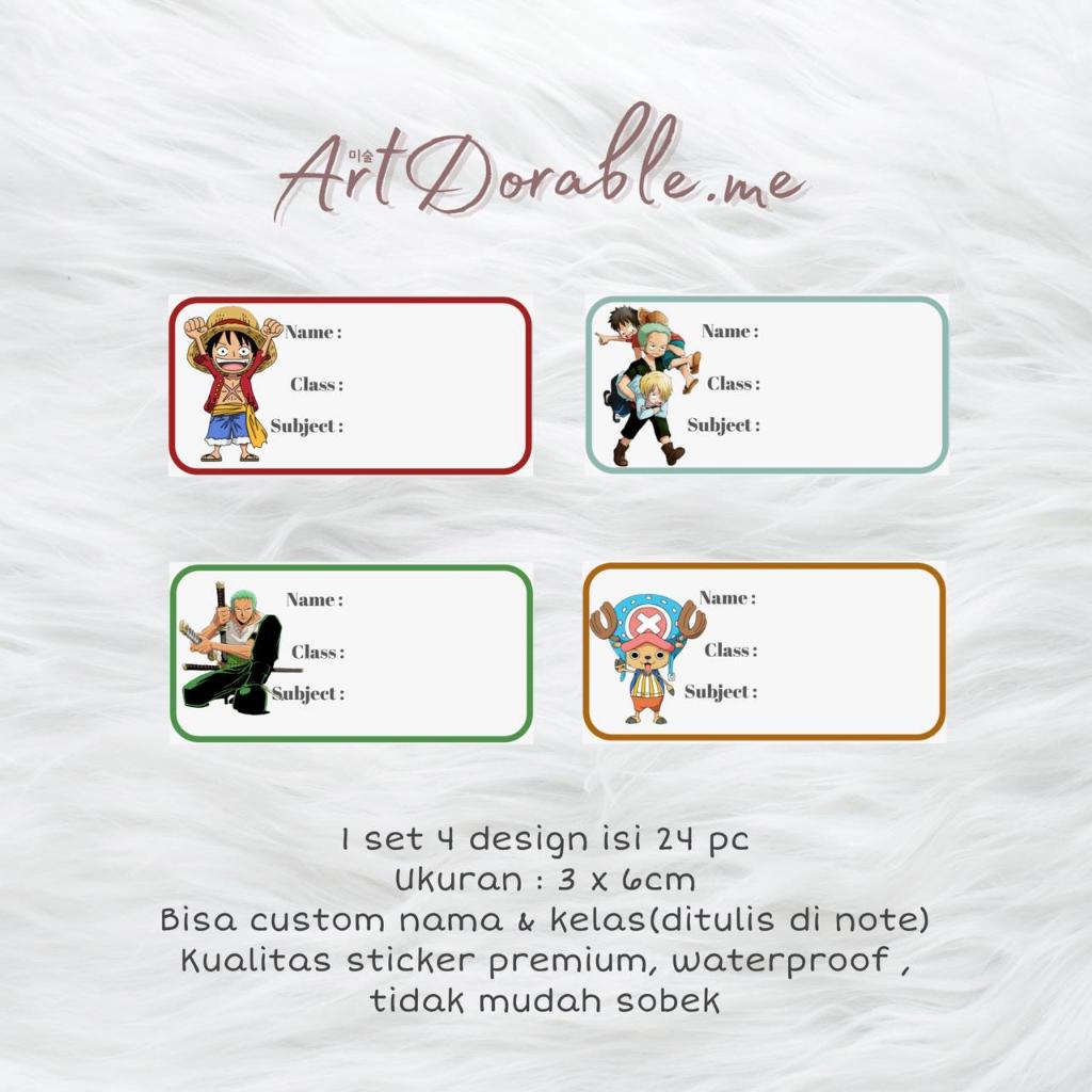 

Sticker Nama Buku Sekolah Mapel Anak Laki-Laki Custom