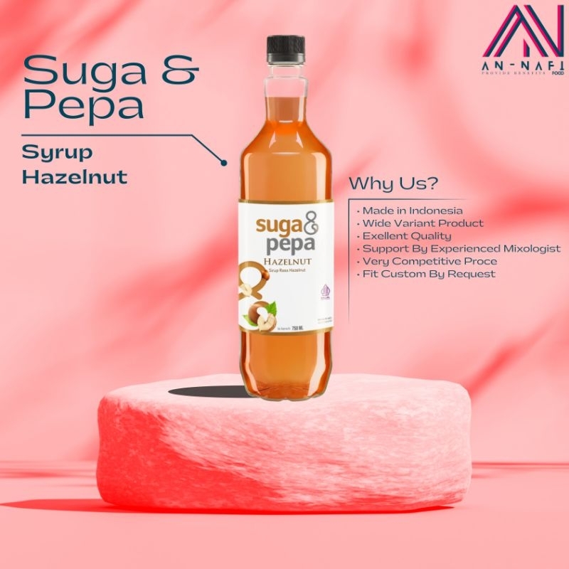 

Syrup / Sirup rasa Huzelnut / hazelnet merk Suga & Pepa cocok untuk usaha minuman dgn kualitas premium