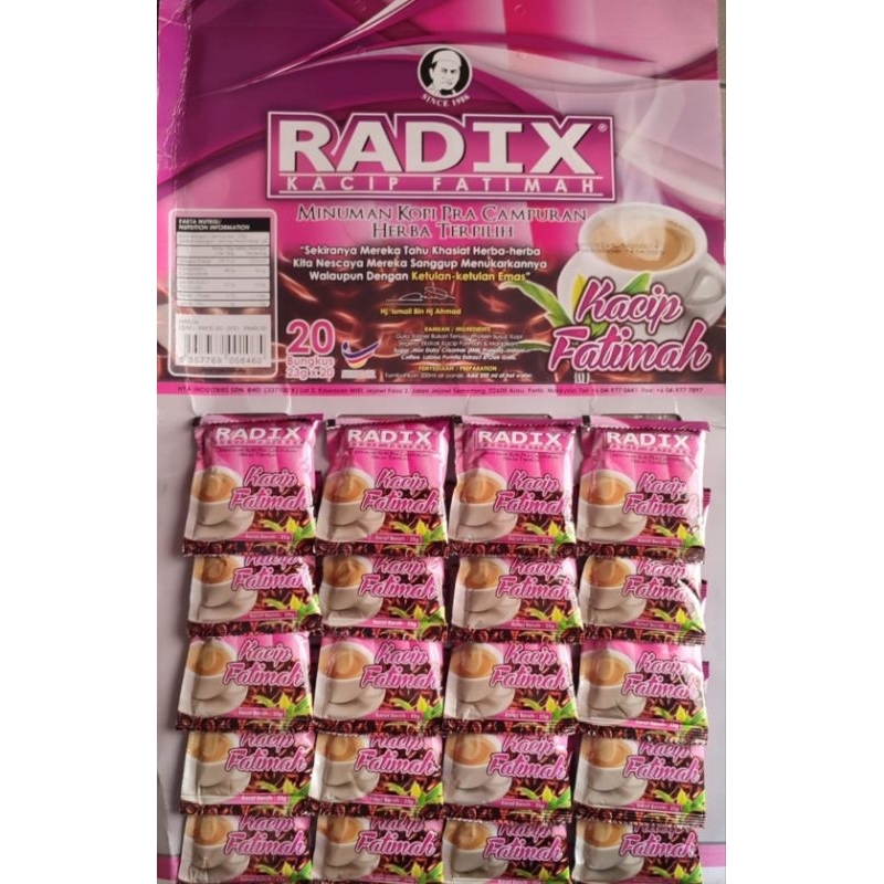 

*Kopi Radix Kacip Fatimah HPA Malaysia isi 20 Sachet*