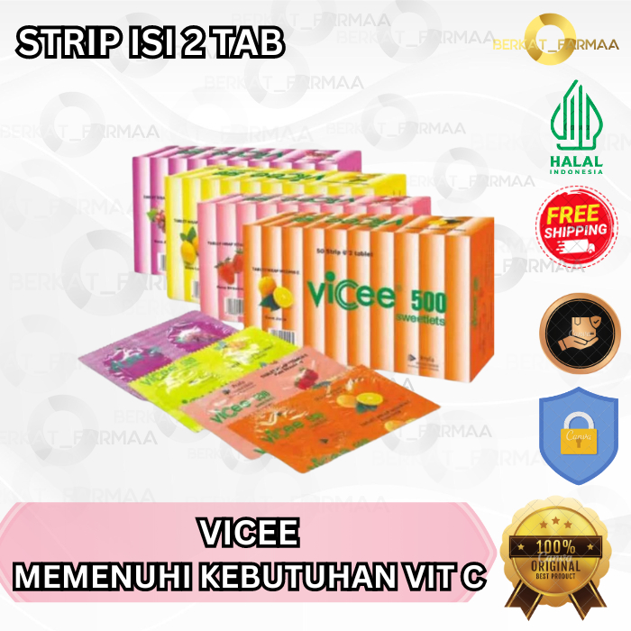 Vicee 500 mg 1 strip dan box vitamin c multivitamin