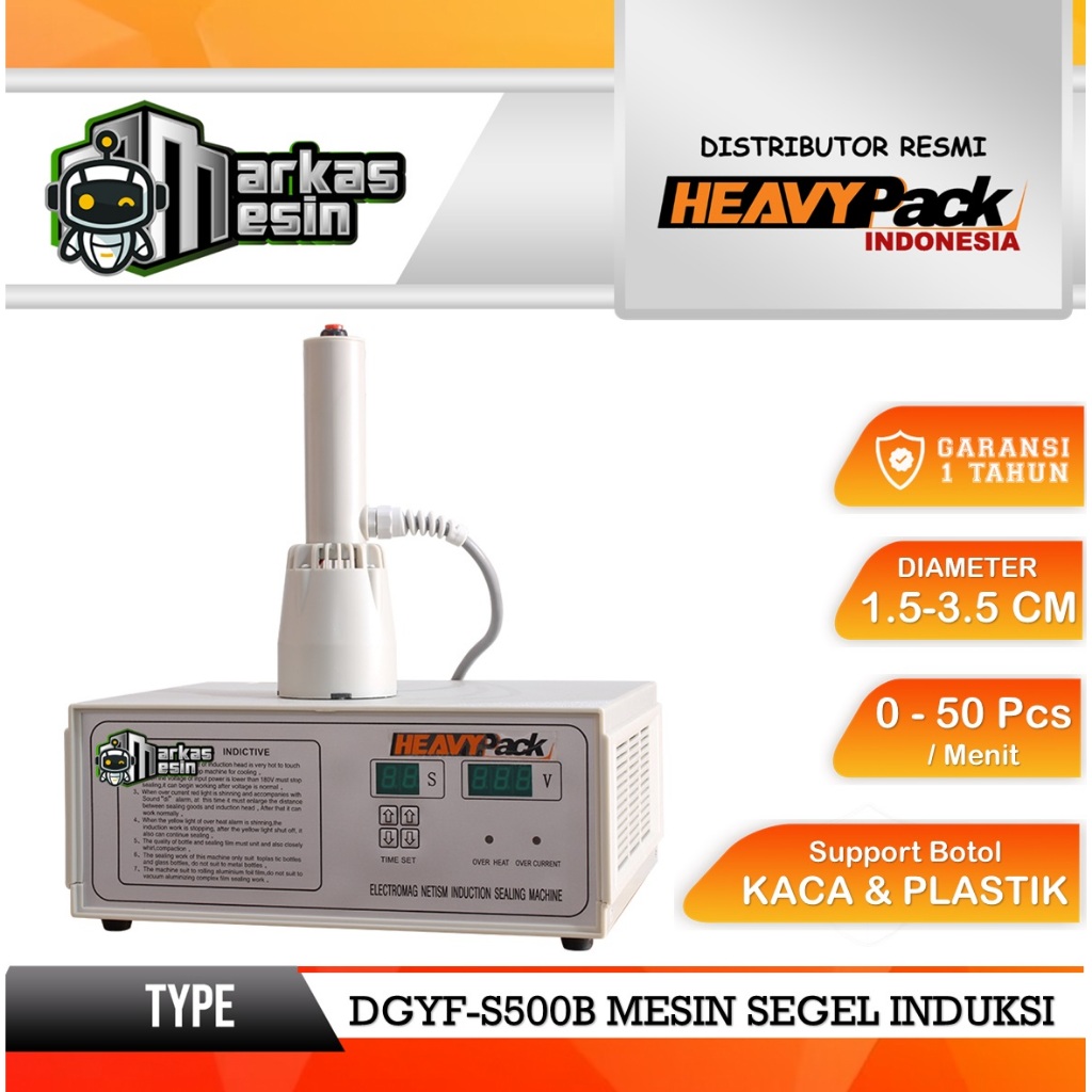 Mesin Segel Induksi Induction Sealer Mesin Induksi HEAVYPACK DGYF-S500B