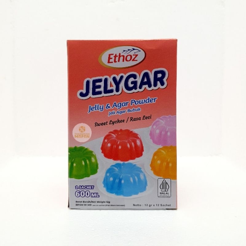 

Ethoz Jelygar 1Pack 12sachet (Jelly plus Agar Agar)/Jelly Powder Jelygar Ethoz