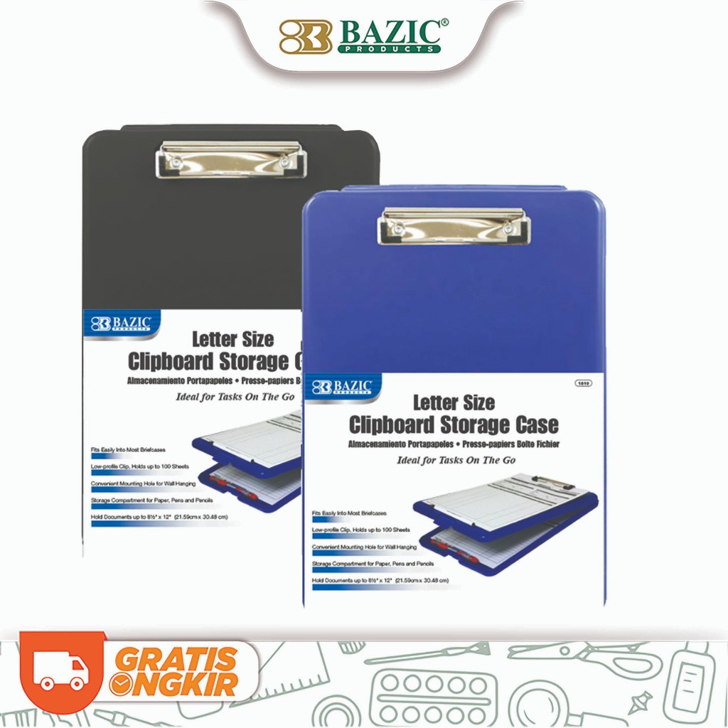

Bazic Clipboard Storage Case - Papan Ujian