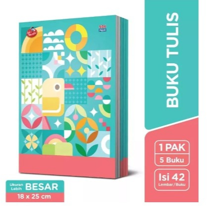 

(PAK) Buku Tulis SIDU MAXI 42 Lembar - Boxy Besar 1 Pack Isi 5 Buku