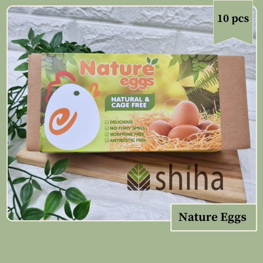 

Nature Eggs Omega 3 Telur 10 pcs Telur Organik Healthy Eggs | Warung Shiha