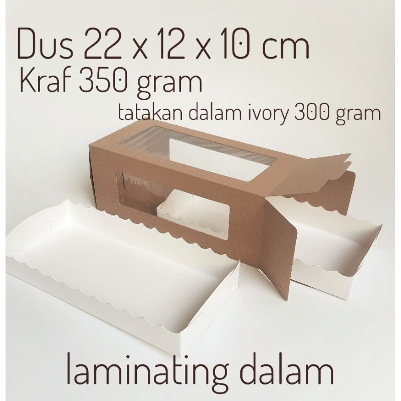 

Box rollcake 22x12x10cm dus bolugulung kotak kue bolugulung