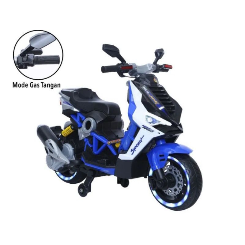 PT-6613/Motor Aki Pacific PT-6613 Model Sport Mainan Anak -Biru/Mainan Motor Aki