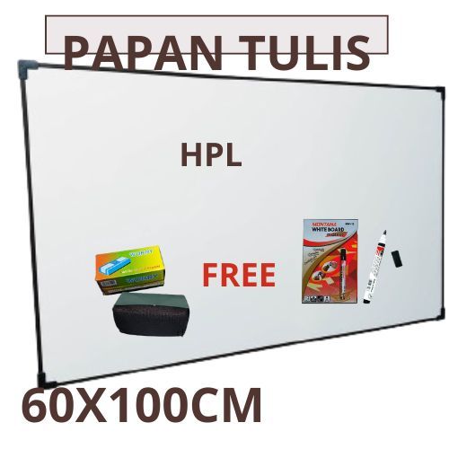 

Papan Tulis 60x100cm Non Magnet GRATIS SPIDOL DAN PENGHAPUS