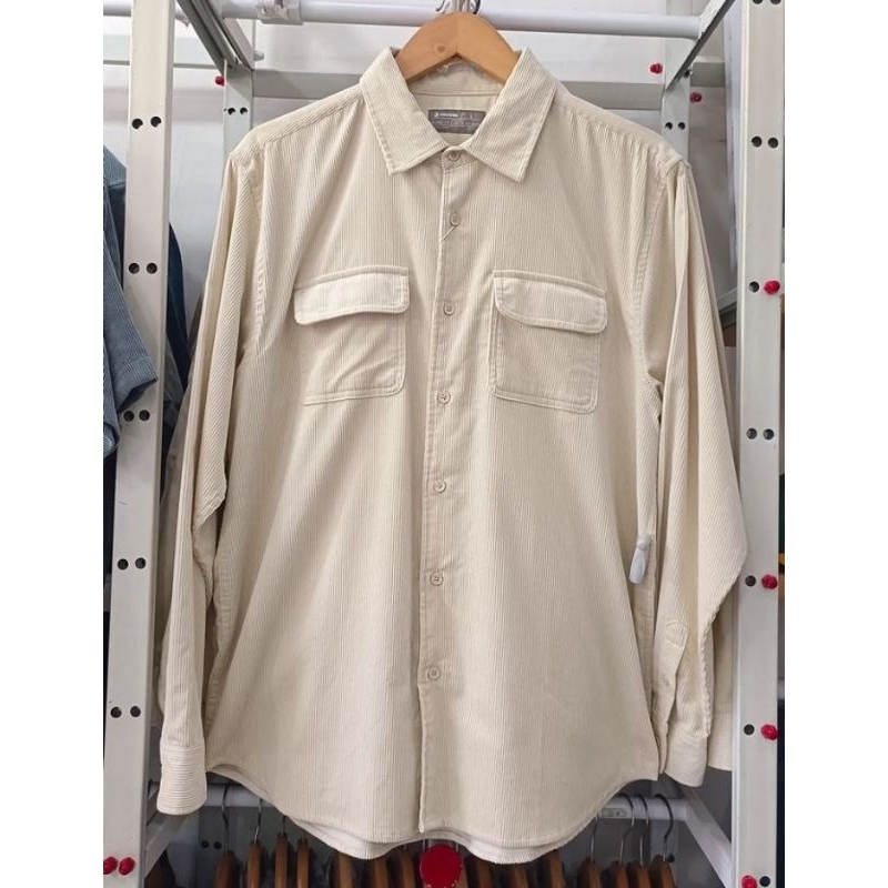 3Second Kemeja Panjang Pria Bahan Corduroy Relaxed Fit S040924 Original