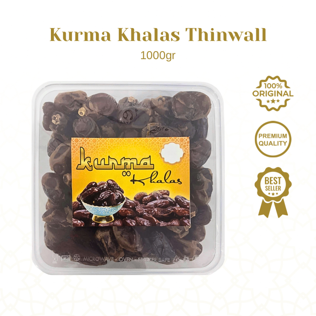 

Kurma Khalas 1Kg Kemasan Thinwall - Premium Dates Quality - Oleh-oleh Haji dan Umroh
