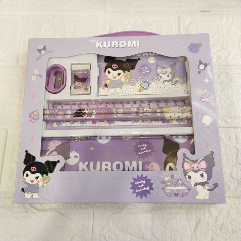 

Ay00! STUDY SET 7IN1 MOTIF KUROMI, CHINAMONROLL, MY MELODY ALAT TULIS SET SANRIO 8802