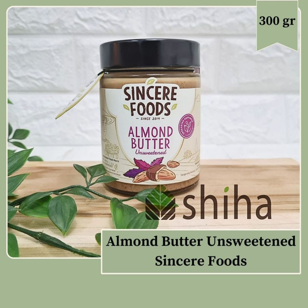 

Sincere Almond Butter Unsweetened Selai Kacang Almond 250grSincere Foods | Warung Shiha