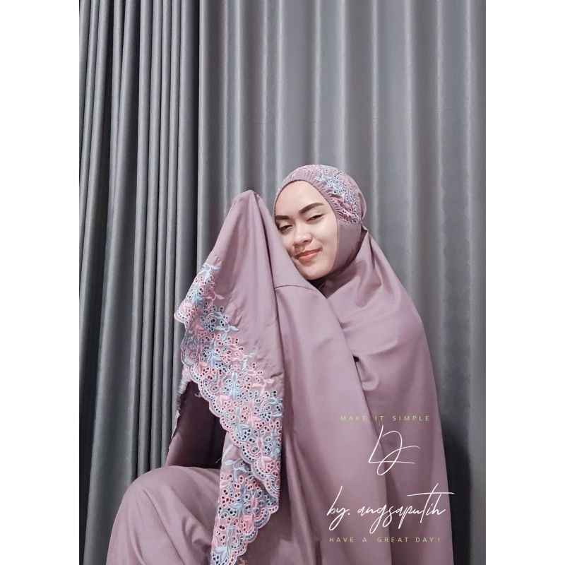 mukena renda khadijah warna kombinasi