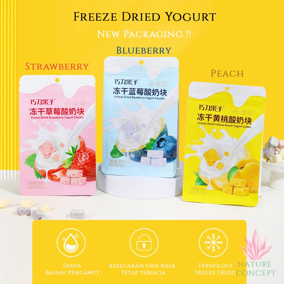 

BARANG TERUPDATE Freeze Dried Strawberry Blueberry Peach YOGURT Snack Cemilan Milk Coated Stroberi Blueberi Persik Lapis Susu
