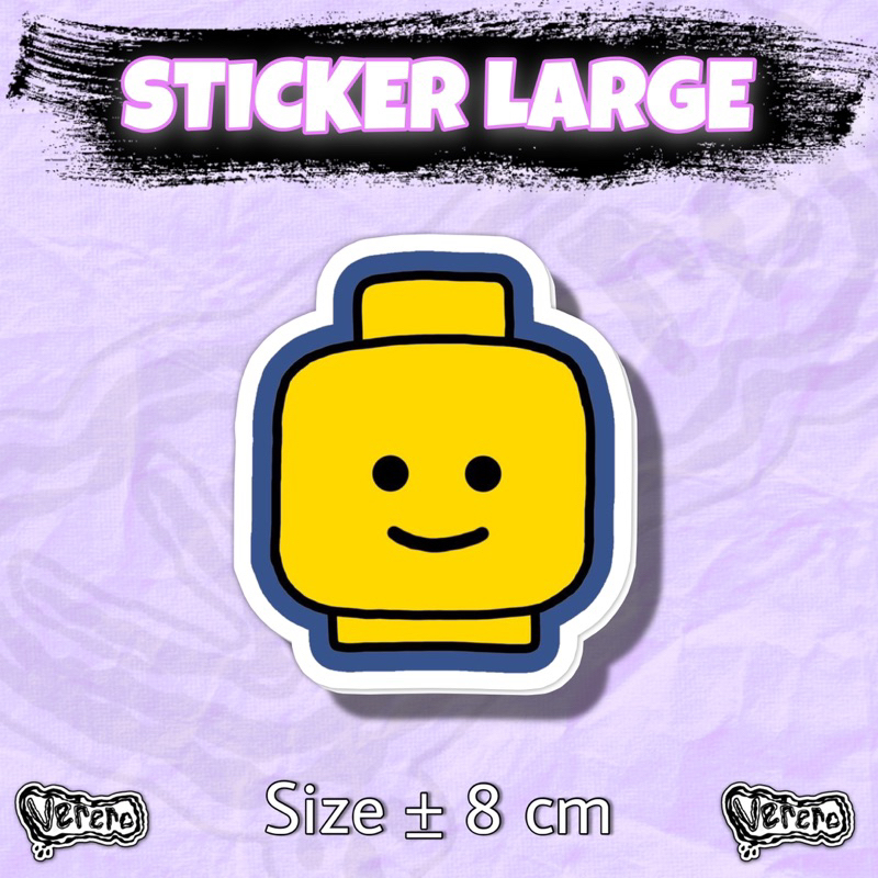 

Sticker Lego Head Large Laptop Tumbler Helm Vinyl Waterproof