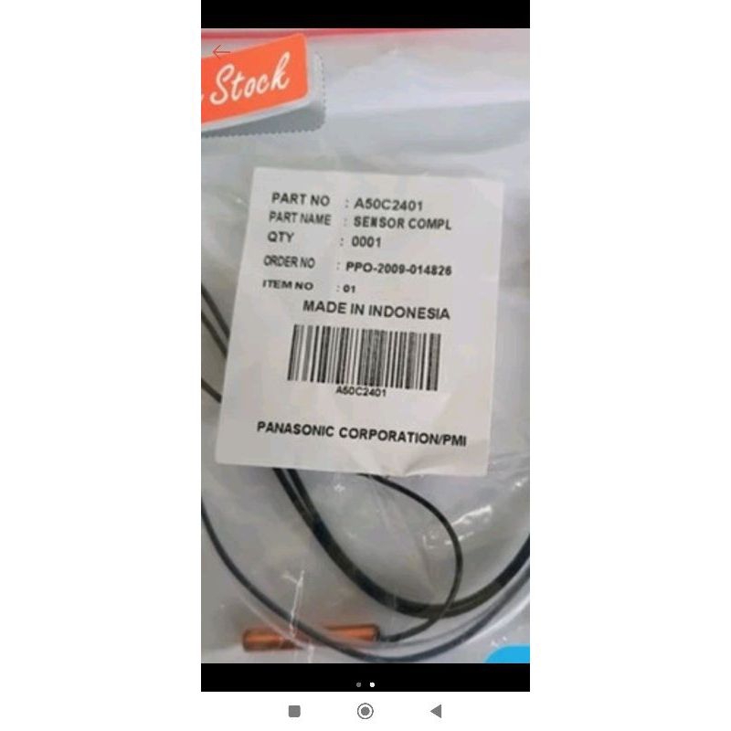 Thermistor Termis Sensor Suhu AC Panasonic Econavi Original