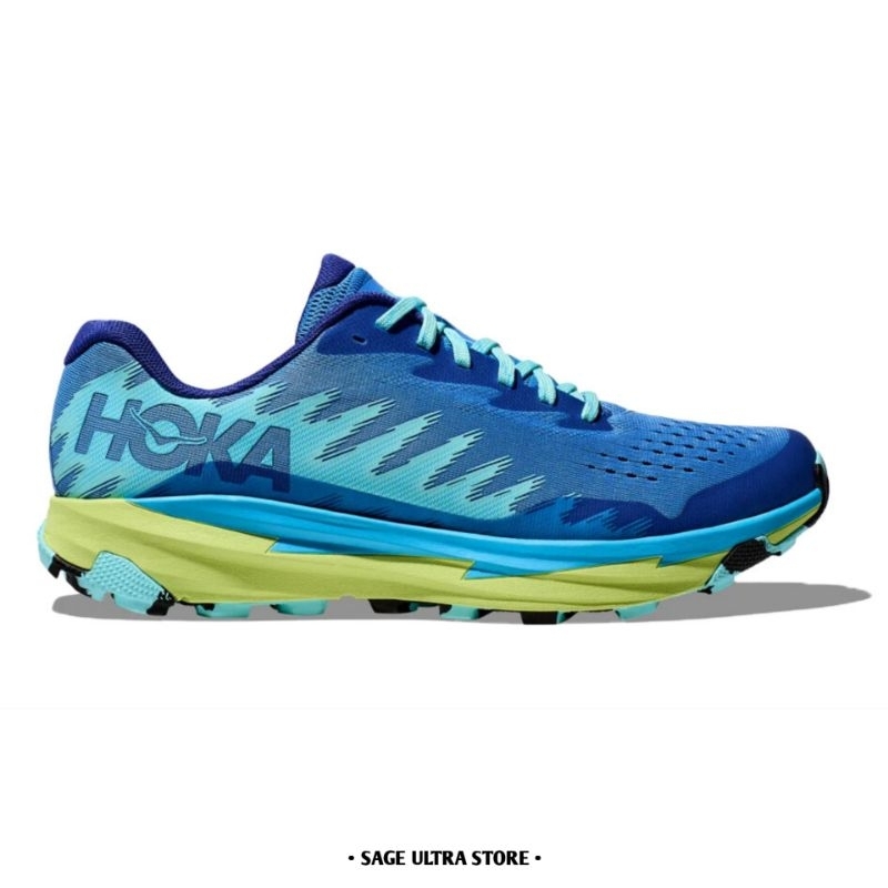 Sepatu Lari Trail Running Hoka Torrent 3 Men Pria Original - Virtual Blue / Lettuce