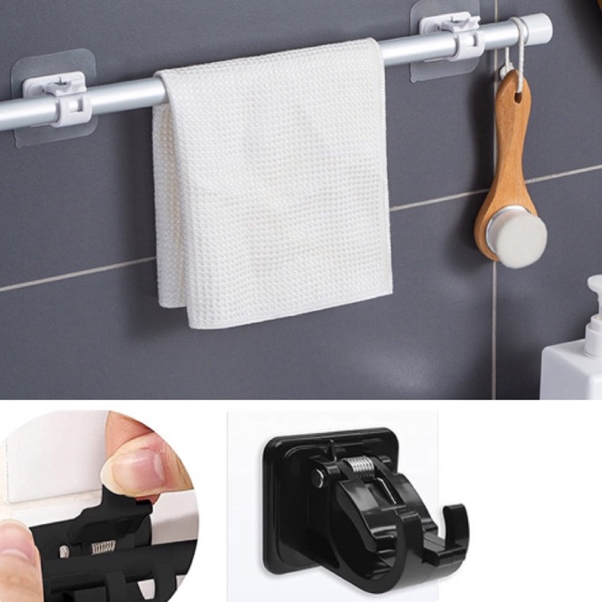 HJ6  Bracket Holder Pipa Ajaib Gorden Kolong Dapur PENGAIT tiang gorden fleksibel